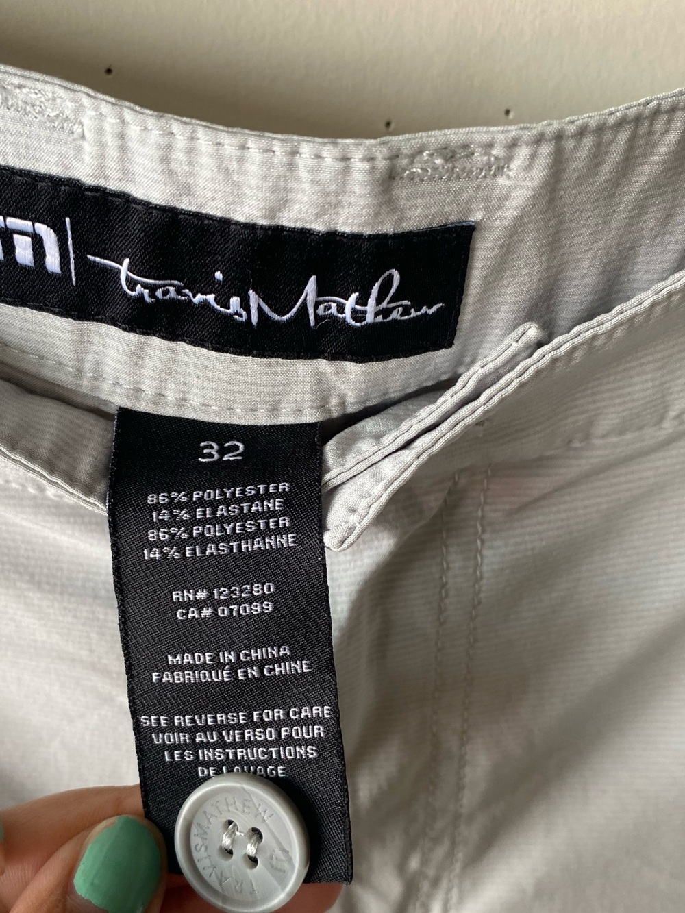 TravisMathew Light Grey Micro Stripe Performance Golf Shorts 32 Preppy - Picture 9 of 10